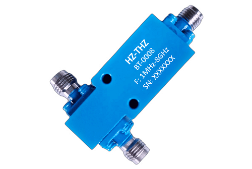 1 MHz to 8 GHz SMA Bias Tee Rated to 2500 mA And 100 Volts DC